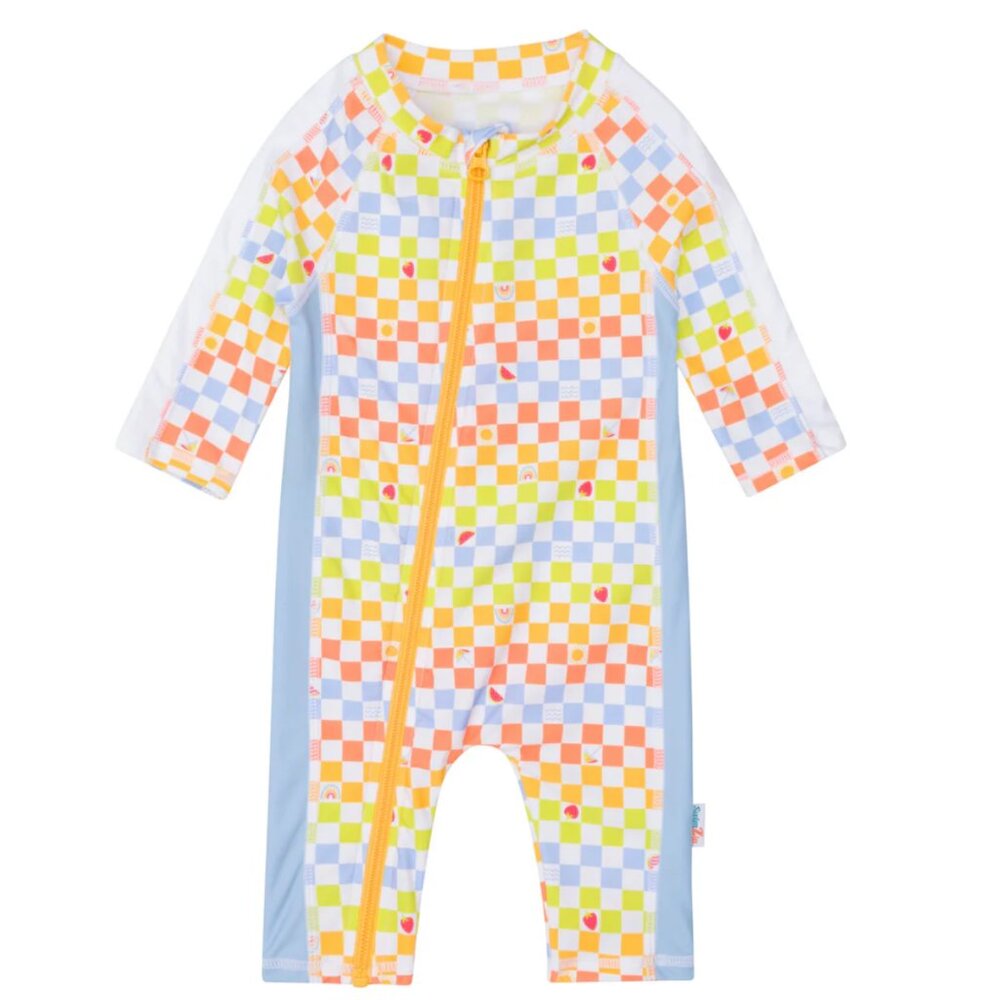 SwimZip Long Sleeve Romper Swimsuit